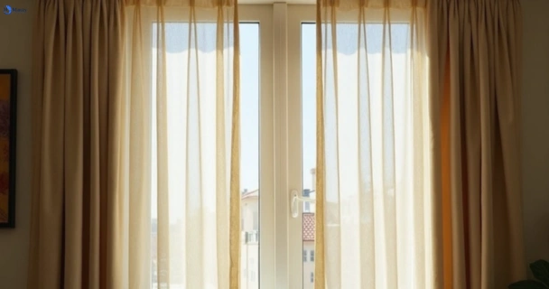 Dull dusty drapes in centennial-park-nsw before professional cleaning